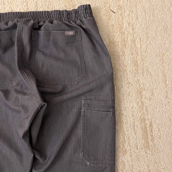 Figs Womens Small Yola Skinny Scrub Drawstring Scrubs Technical Gray Teal Cords - Picture 7 of 14